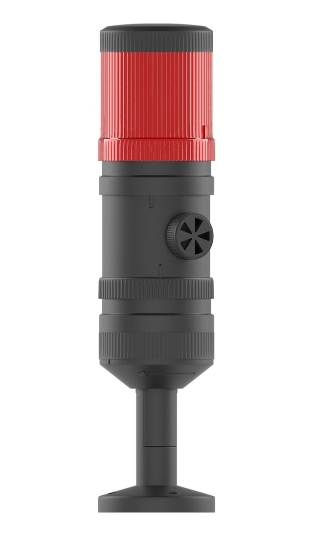 Mesan Ø70 1 Kat Işıklı Kolon Xenon Çakar Buzzer Tüp Montaj Kırmızı 24vdc Ms 412.1.24vdc