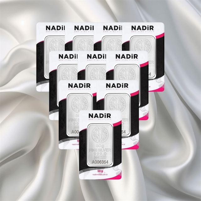 Leva Gold 50 Gr Nadir Gümüş Külçe 10 Adet