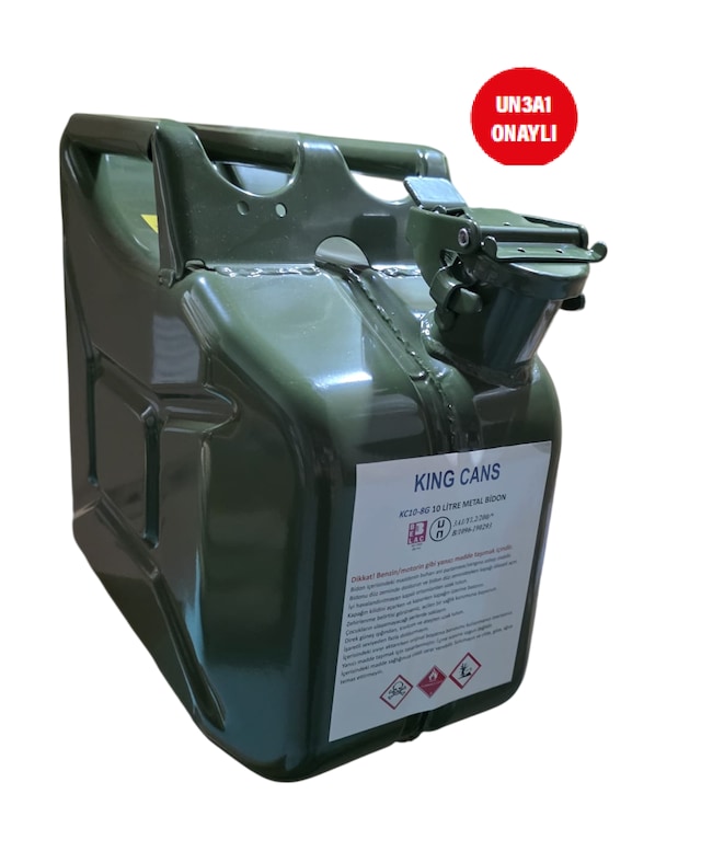 Kıngcans 10 Litre Metal Yakıt Bidonu