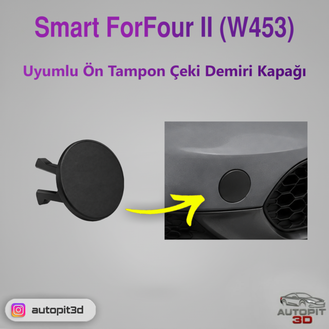 Smart Forfour Iı W453 Uyumlu Ön Tampon Çeki Demiri Kapağı