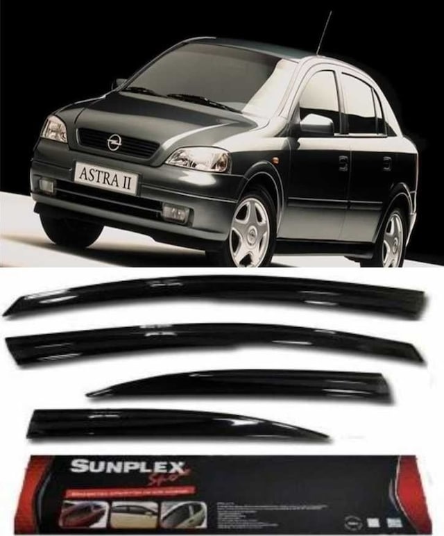 4 Lü Opel Astra G Kasa 98-2003 Sport Stlye Mügen Sunplex Cam Rüzgarlığı