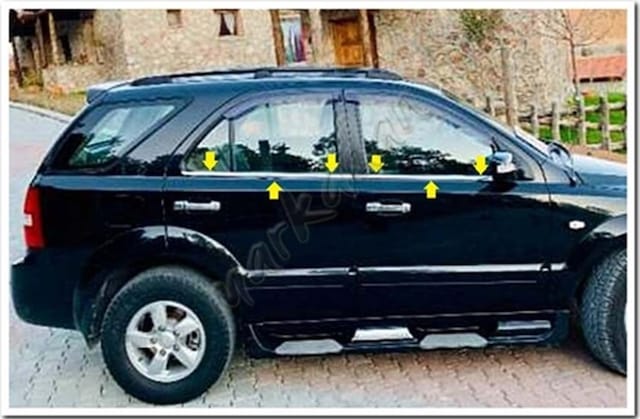 Woc Chrome Kia Sorento Krom Cam Çıtası 2002-2009 4 Parça Paslanma