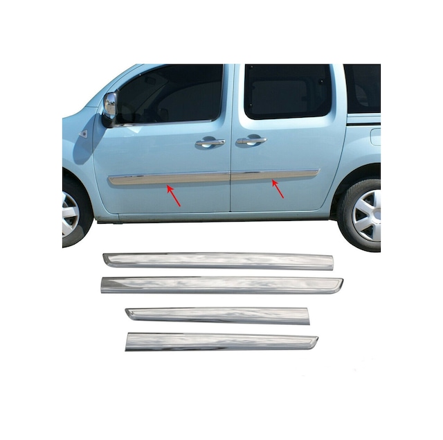 Renault Kangoo Krom Kapı Çıtası 2008 Üzeri -dar- Paslanmaz Çelik N11.226