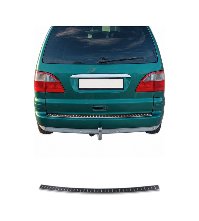Ford Galaxy I 1995-2006 Uyumlu Arka Tampon Eşiği Krom-karbon Folyolu