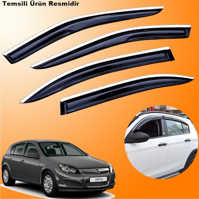 Opel Astra H Hb Krom Cam Rüzgarlığı Abs Nikelajlı Krom Mügen Cam Rüzgarlığı 2004-2015 Arası 4 Parça