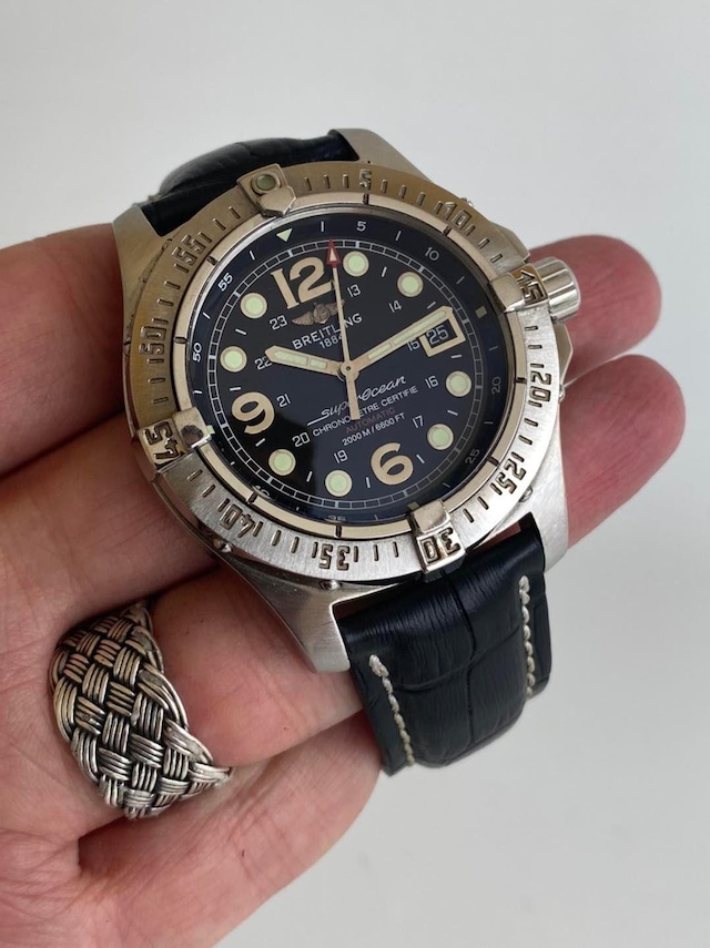 Breitling Superocean 44mm Deri Kordon Erkek Kol Saati A17390 2. E Teşhir Ürün