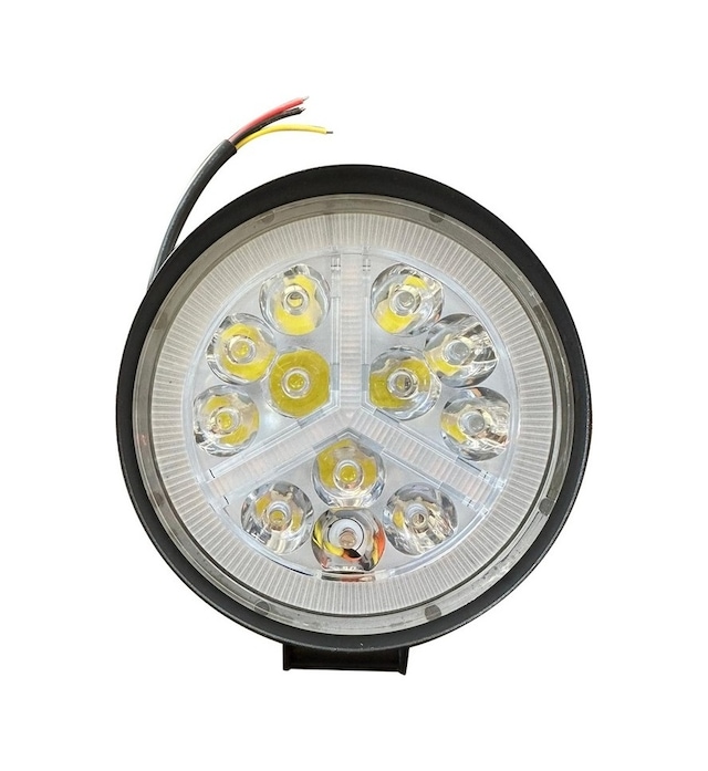 Beyaz Sarı Led Çakarlı Yuvarlak Off Road Sis Farı Çalışma Lambası 12-24v