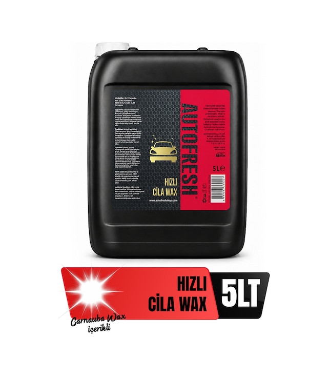 Autofresh Hızlı Cila Seramik Etkili Oto Parlatıcı Koruyucu Carnuaba Wax 5 Kg