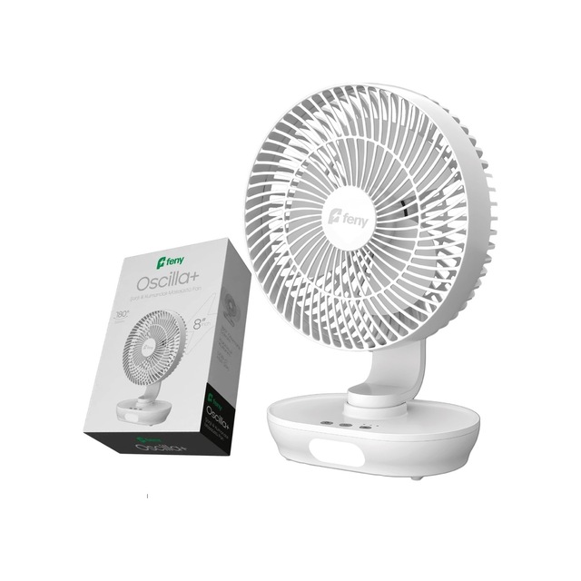Xtechnx Xtechn039383 Feny Fn-f88 Oscilla 150 Derece Otomatik Salınımlı Şarjlı 8 Masaüstü Fan Vantilatör Kod:39383