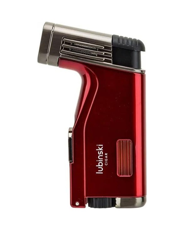 Lubinski Cigar Delicili Çift Torch Puro Çakmağı Kırmızı Lb-142