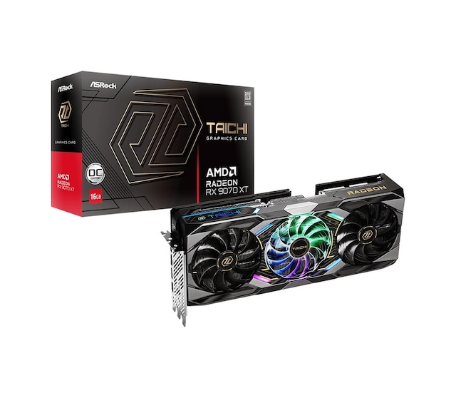 Asrock Radeon Rx 9070 Xt Taichi 16gb Oc Gddr6 Rgb 256bit Rdna 4, Fsr 4 Amd Ekran Kartı-90-ga5hzz-00uanf