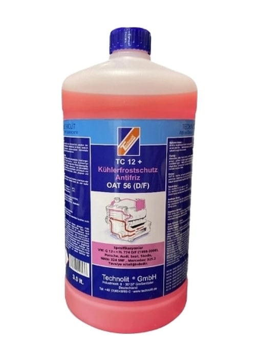 Technolit Oat Pembe, Kırmızı Antifriz 3lt -56 Derece Renkli