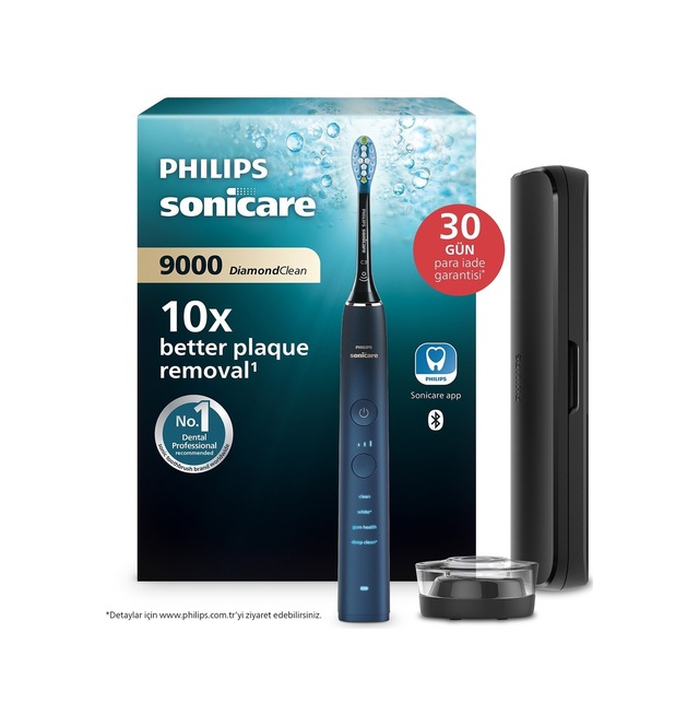 Philips Sonicare Diamondclean 9000 Şarjlı Diş Fırçası, 4 Temizlik Modu, Basınç Sensörü, Seyahat Kabı Ve Uygulama Desteğ