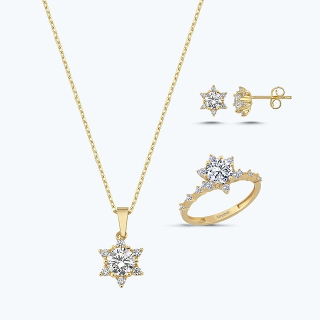 Altınbaş Altın Üçlü Lotus Set Autk0037-y-24627-set