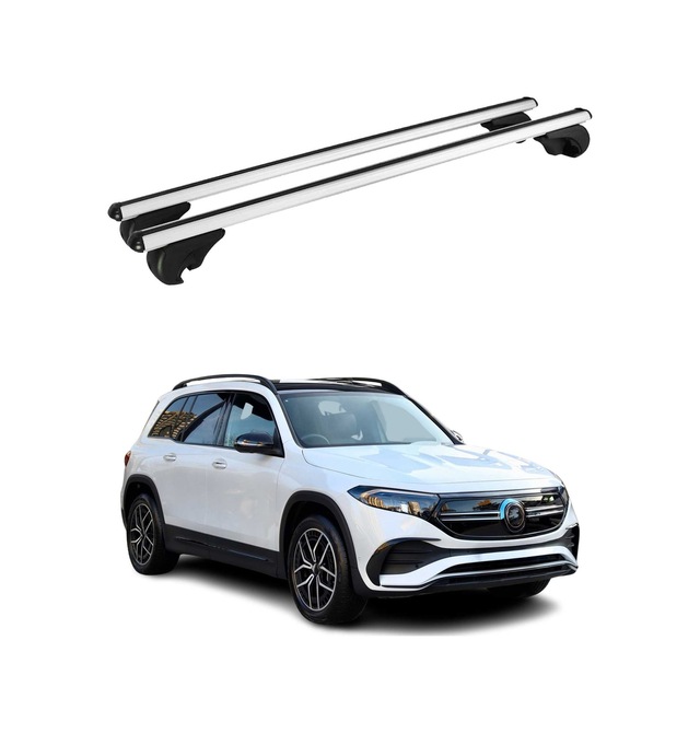 Mercedes Eqb X243 2021-2026 Arası Uyumlu Port Bagaj Taşıyıcı Ara Atkı Alüminyum Gümüş 2 Parça