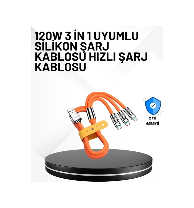 Ers 3 Ü 1 Arada Kablo 120w Hızlı Şarj Ve Veri Aktarımı Özellikli