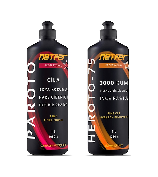 Netfer 2'li İnce Pasta Cila Set - 2x1 L