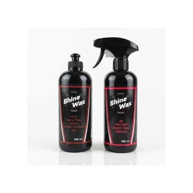 Shine Wax Demir Tozu Temizleyici & Lastik Parlatıcı Jel 500 Ml 2'li Set