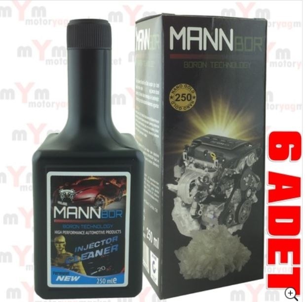 Mannbor Nano Enjektör Temizleyici Yakıt Katkısı 250Ml x 6 Adet