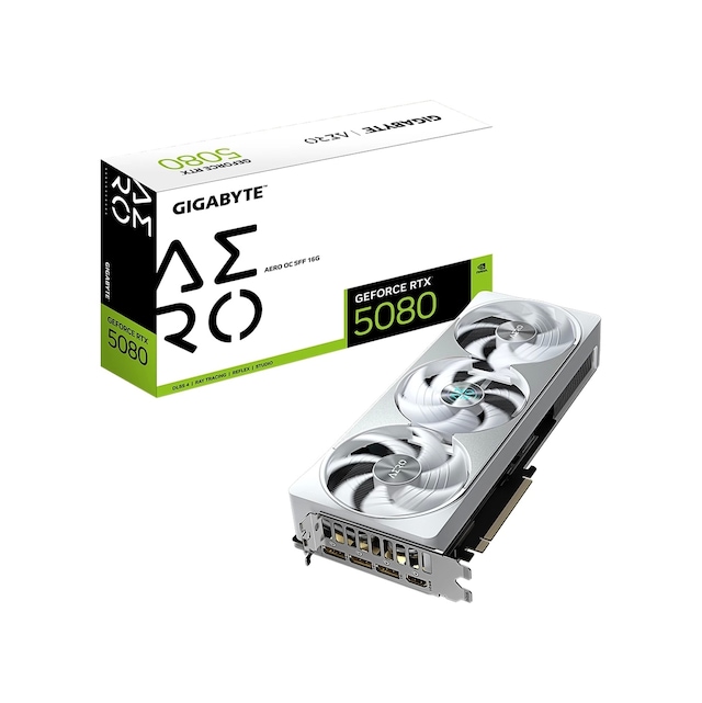 Gigabyte Geforce Rtx 5080 Aero Oc Sff 16gb Dlss 4 256 Bit Gddr7 Beyaz Ekran Kartı