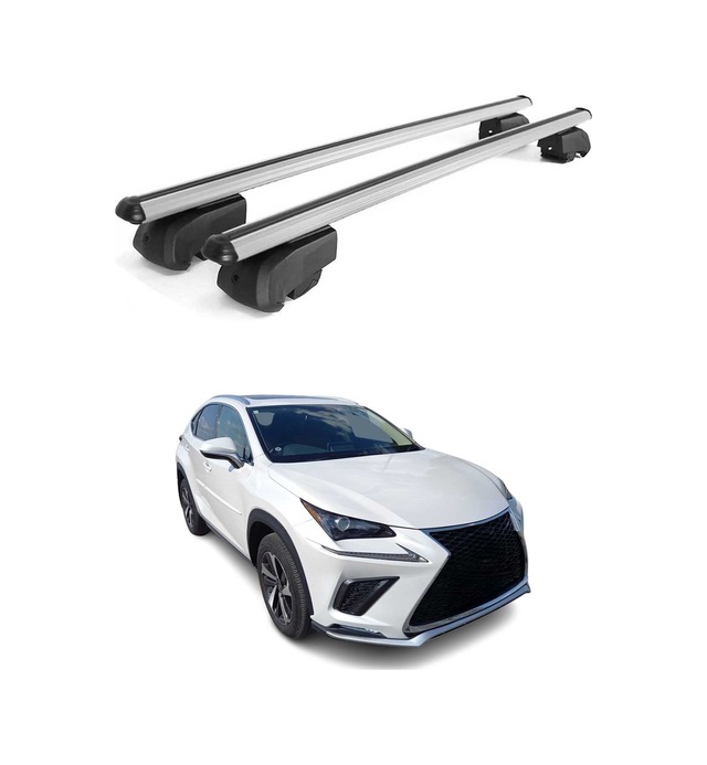 Lexus Nx Iı 2021-2027 Arası Uyumlu Port Bagaj Taşıyıcı Ara Atkı Alüminyum Gümüş 2 Parça