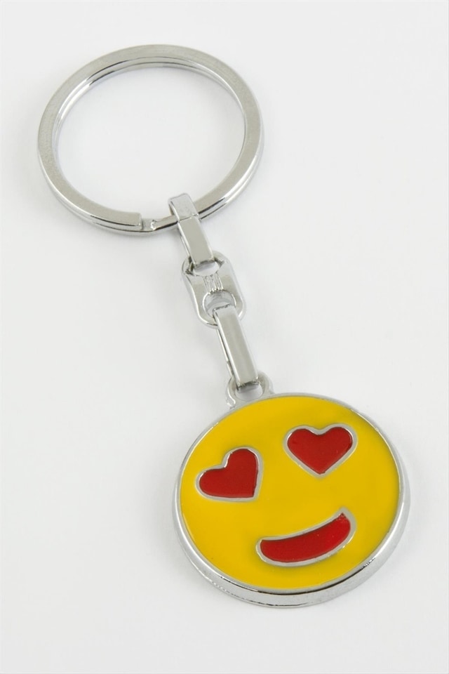 Emoji - 458 - Metal - Spt-gld - Anahtarlık Sarı