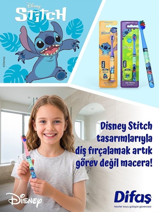 Difaş Stitch Diş Fırçası 8-14 Yaş 2 Adet