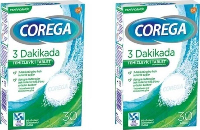 Protez Temizleyici Tablet 30 Adet 2'li Paket