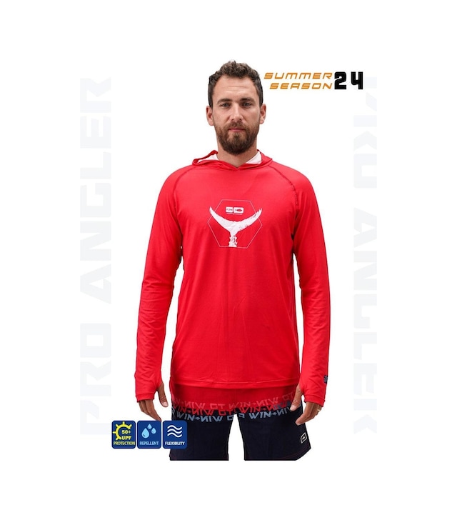 Fujin Pro Angler S24 Hooded Garnet Kırmızı
