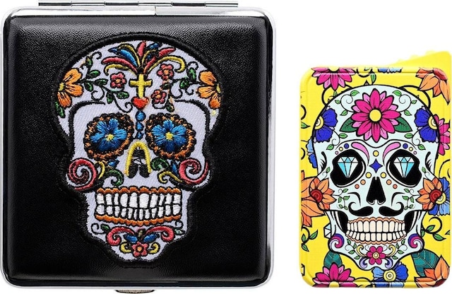 La Catrina Sigara Tabaka Ve Çakmak Seti Sarı