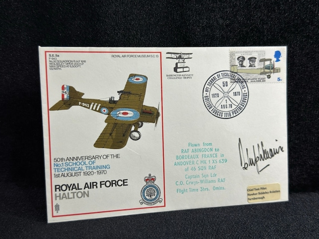 1970 İngiltere Kraliyet Hava Kuvvetleri Royal Air Force Raf 50. Ann. No.1 School Of Technical Training Fdc İlk Gün Zarfı Islak İmzalı Teşhir Ürün
