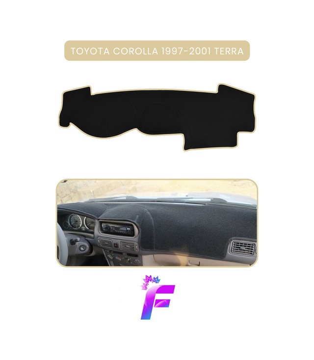 Toyota Corolla Terra 1997-2001 Torpido Örtüsü Güneşten Korur Kolay Montaj Tam Uyum B19 Torpido Halısı