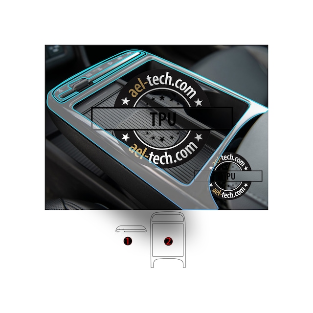 Hyundai Tucson Uyumlu Vites Etrafı Piano Black Tpu Koruyucu 2li Set 2025-2026