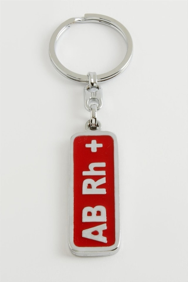 Ab - 264 - Rh Pozitif Grubu Metal - Spt-gld - Anahtarlık Kırmızı