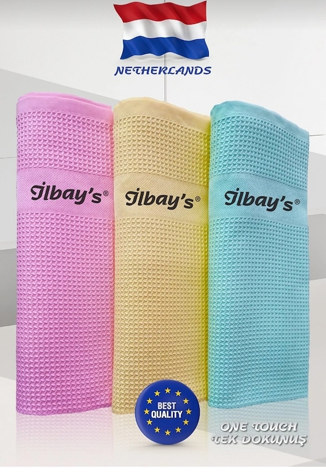 İlbay's Temizlik Bezleri 3 Paket 9 Adet Baskılı Qr Kodlu (İthal)