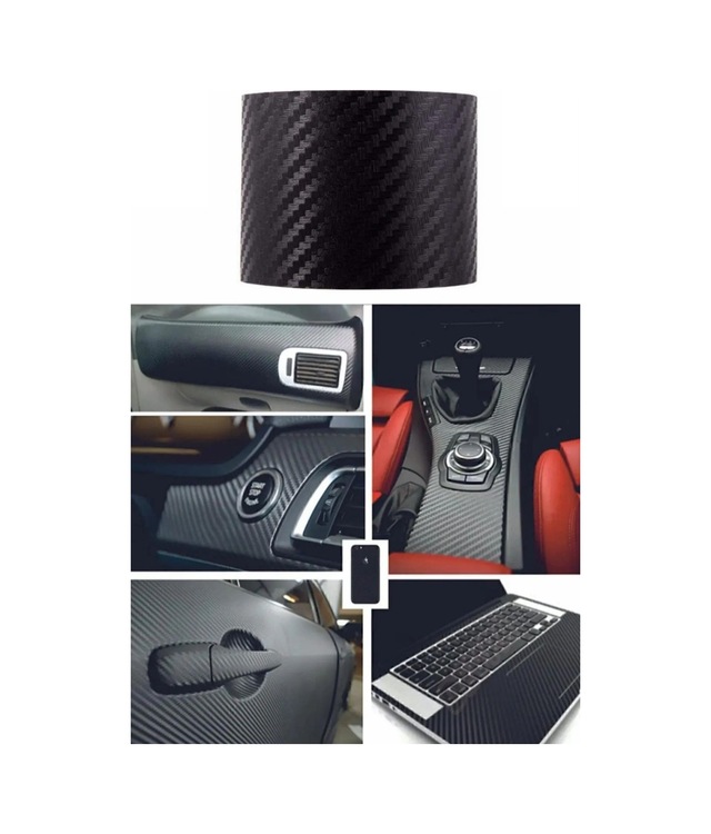 Karbon Kaplama Folyo 20 Cm X 1 Metre Ölçülerinde Kaplama Folyo Siyah Renk Karbon Kaplama