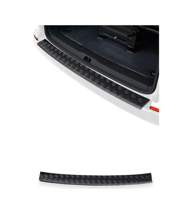 Vw T5 T6 Transporter Multivan Caravelle Çift Arka Kapı 2003-2024 Uyumlu Mat Arka Tampon Eşiği Alu Siyah