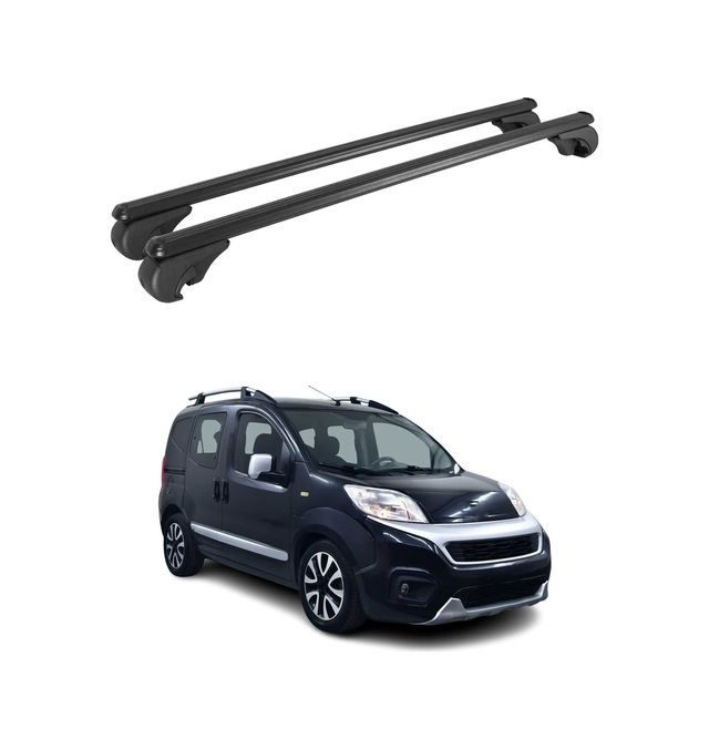 Fiat Fiorino Iıı 2007-2016 Arası Uyumlu Port Bagaj Taşıyıcı Ara Atkı Alüminyum Siyah 2 Parça