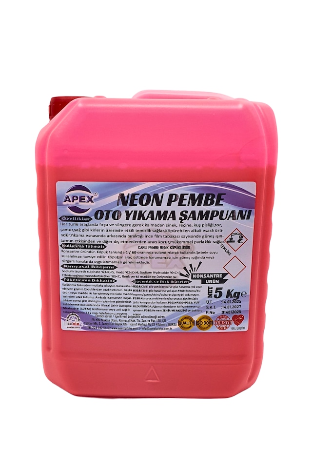 Pembe Renkli Oto Yıkama Köpüğü, 5 Kg Pembe Köpük Oto Yıkama