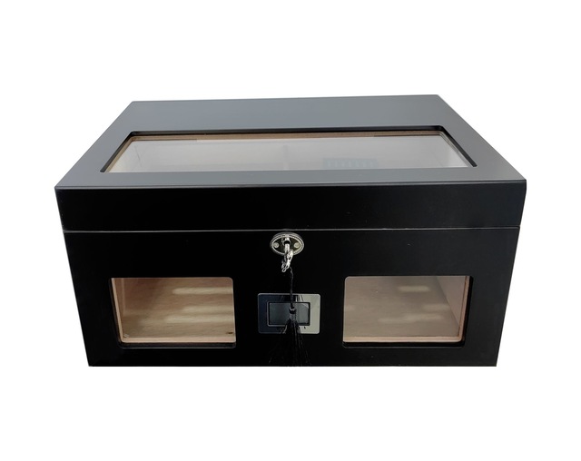 Falconetti Rc59sy Siyah 2 Katlı Camlı Dijital Humidor Puro Kutusu