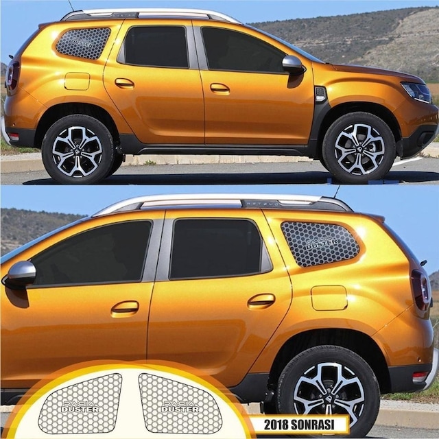 Dacia Duster Kelebek Cam Petek Sticker 2018 Sonrası