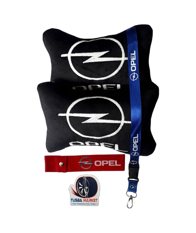 Opel Siyah Araç Boyun Yastığı / Oto Ayna Askısı & Tampon Çeki İpi