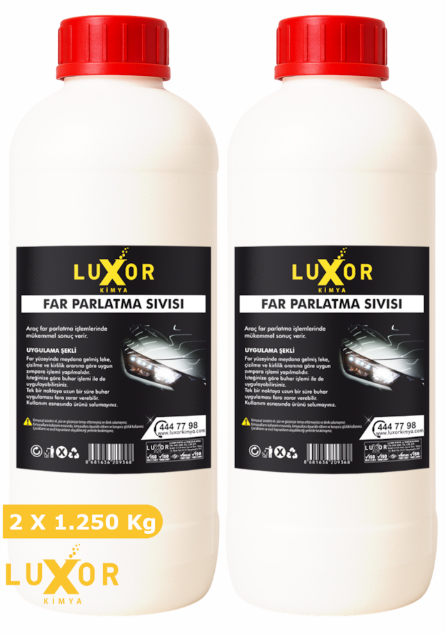 Luxor Kimya 2,5 kğ. Far Parlatıcı Far temizleme Far parlatma Buharlı 1.250 kg x 2 Adet