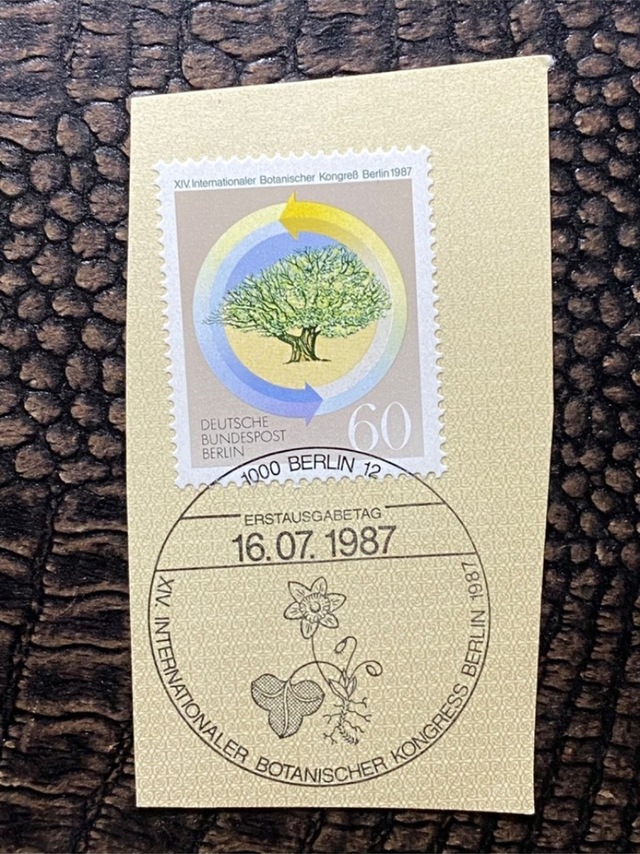 Almanya İlkgün Özel Damgalı Fragman Pul Xıv İnternationaler Botanische Kongress Berlin 1987 Teşhir Ürün