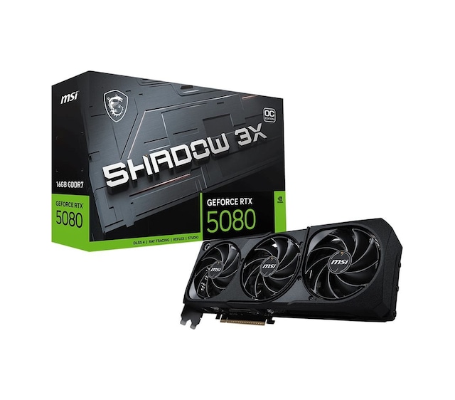 MSI NVIDIA GeForce RTX 5080 16G Shadow 3X OC 16GB GDDR7 256 Bit DLSS 4 Ekran Kartı