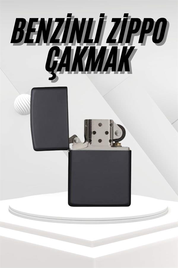 Hediyelik - 534 - Zarif Model Siyah - Spt-gld - Benzinli Çakmak