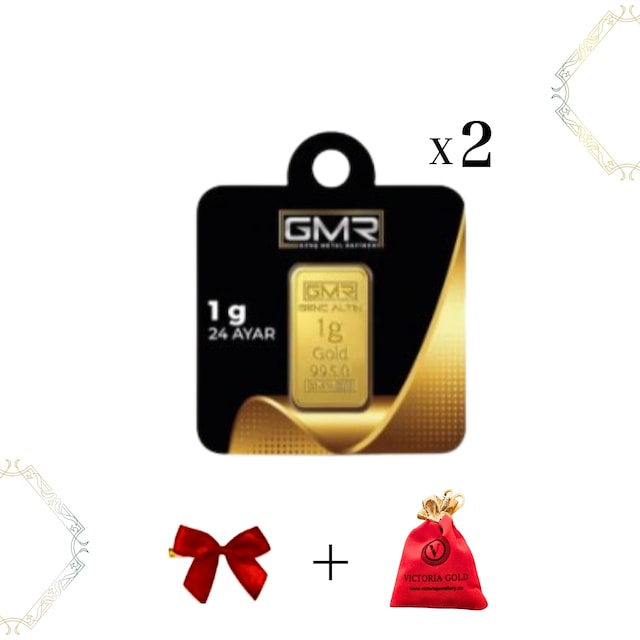 2 Adet 1 Gr 24 Ayar Altın Gmr