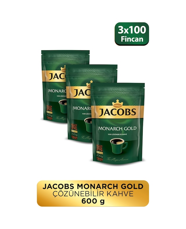 Jacobs Monarch Gold Granül Kahve 3 x 200 G