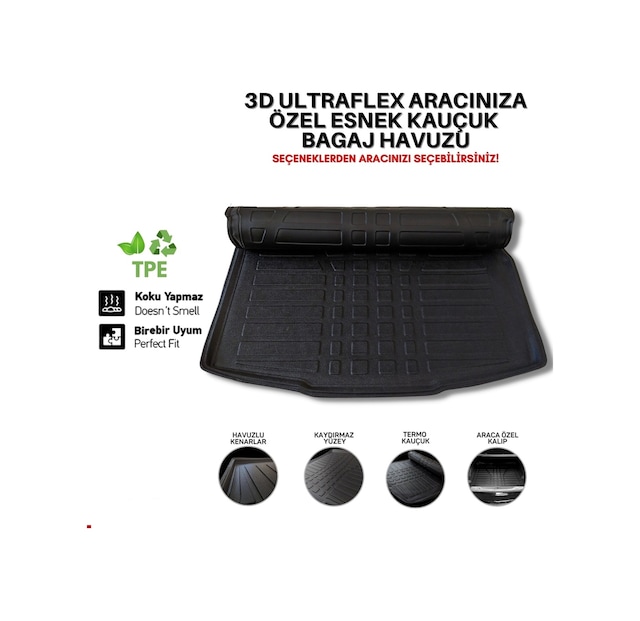 Ford Courier Bagaj Havuzu 2014 2022 Arası 3D Ultraflex