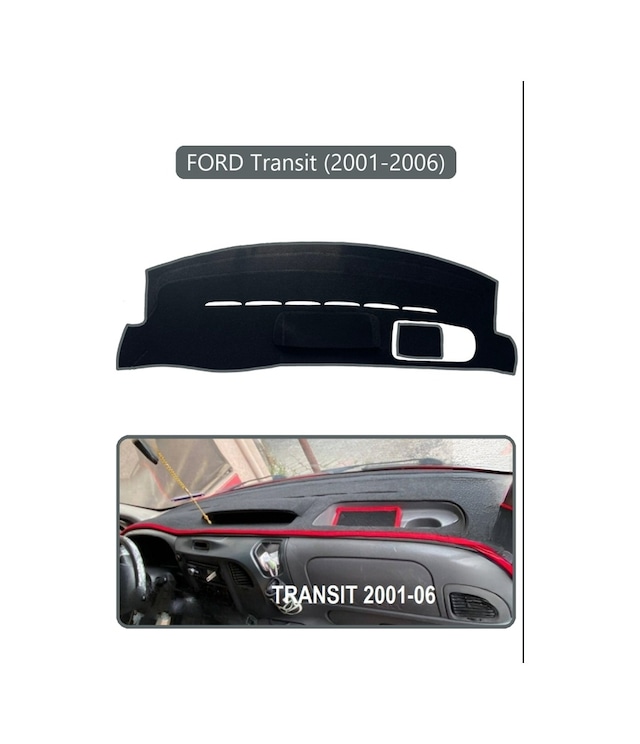 Ford Transit 2001-2006 Torpido Koruma Halısı Gri Kenar